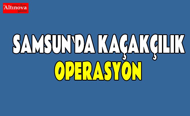 Samsun merkezli kaçakçılık operasyonu
