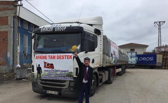 Çorum'dan Zeytin Dalı Harekatı'na destek