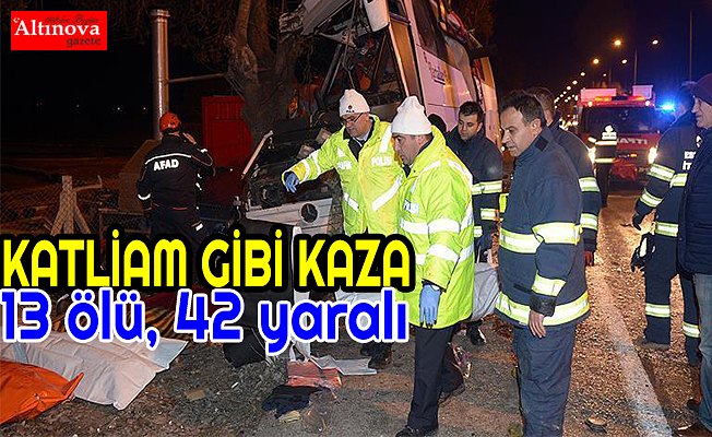 Eskişehir'de otobüs kazası: 13 ölü, 42 yaralı