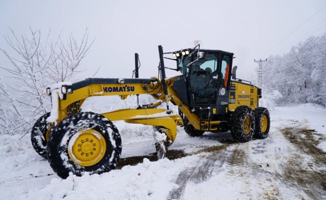 Terme'de karla mücadele çalışmaları