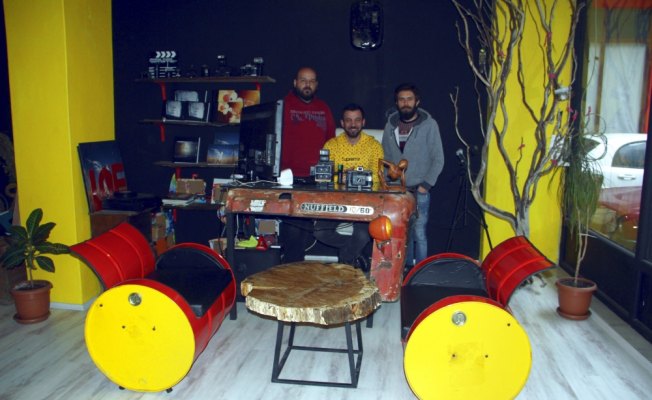 Fotoğraf stüdyosunun ilginç dekorları