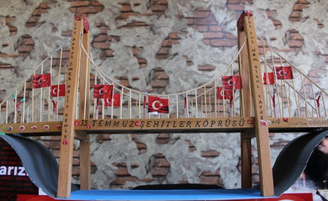 15 Temmuz Şehitler Köprüsünün maketini yaptı