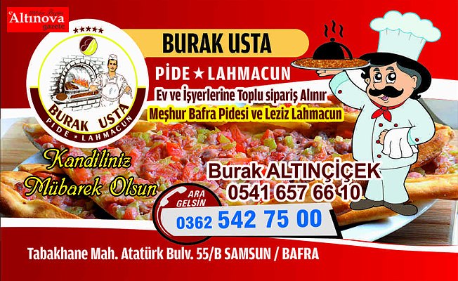 BURAK USTA PİDE SALONUNDAN REGAİP KANDİLİ MESAJI