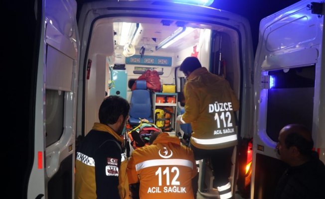 Düzce'de otomobil devrildi: 6 yaralı