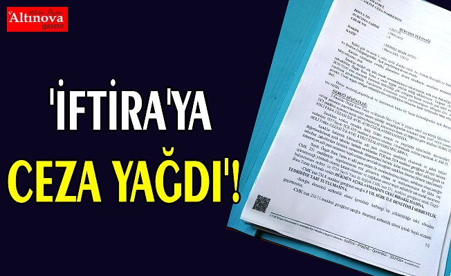  'İFTİRA'YA CEZA YAĞDI'!