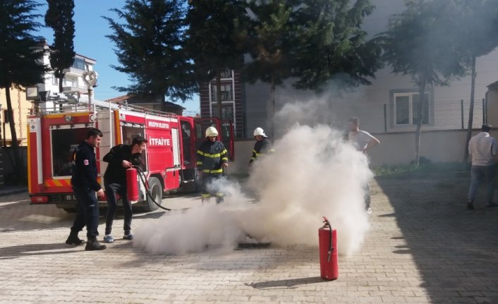KYK yurdunda yangın tatbikatı yapıldı
