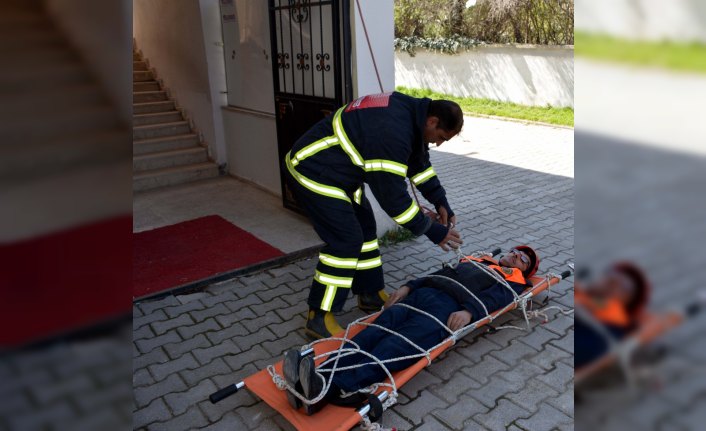 Zile'de yangın ve deprem tatbikatı