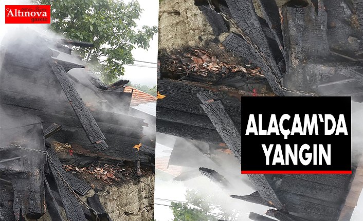 Alaçam`da yangın