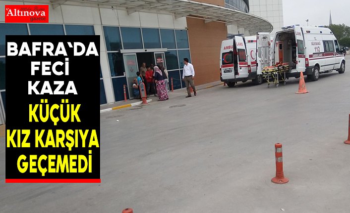 Bafra`da feci kaza ! Metrelerce sürüklendi