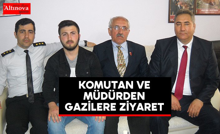 Komutan ve Müdürden gazilere ziyaret