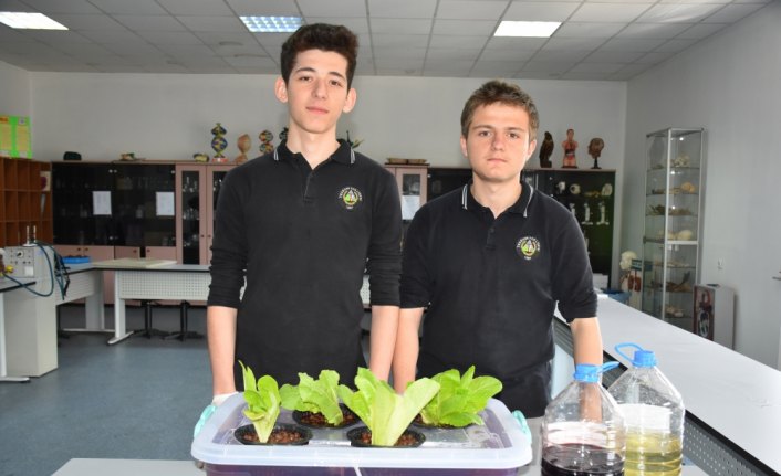 Lise öğrencileri topraksız tarımı deneyimledi