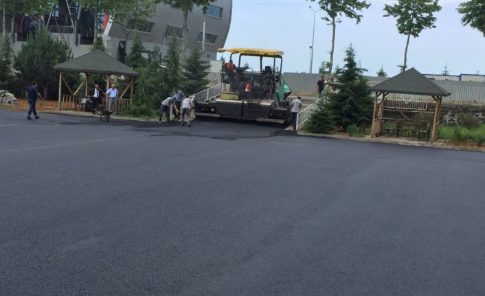 Trabzon'da yol asfaltlama çalışmaları