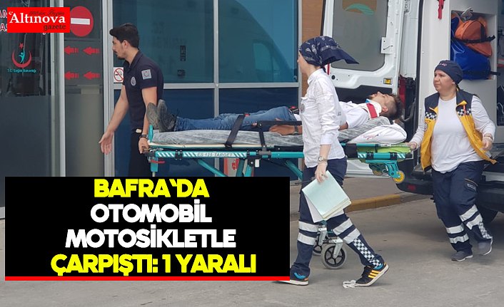 Bafra'da otomobil motosikletle çarpıştı: 1 yaralı