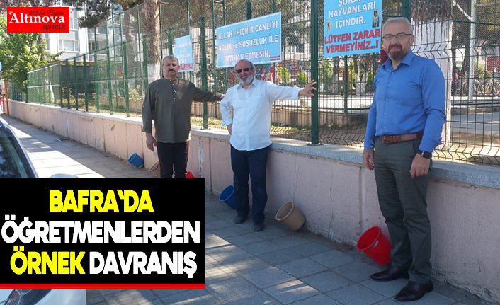 Bafra`da öğretmenlerden örnek davranış