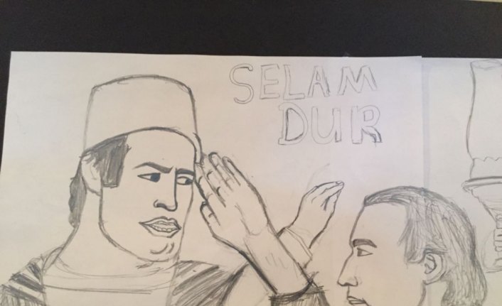 Doğankent Ortaokulundan resim sergisi