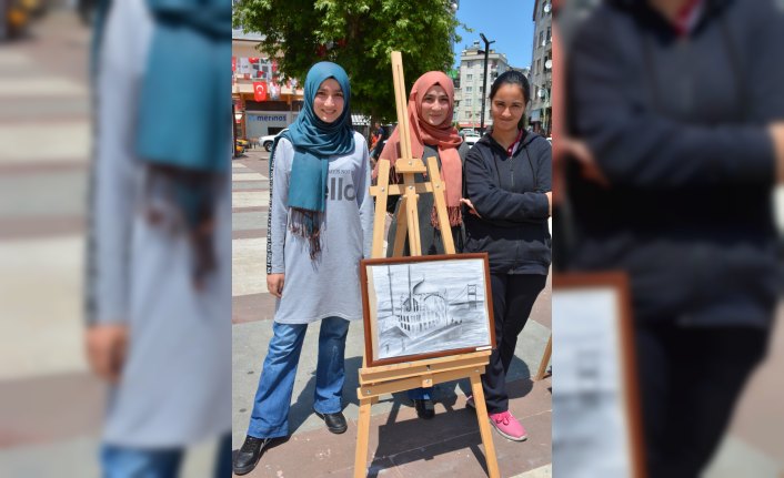 Görele'de resim sergisi açıldı