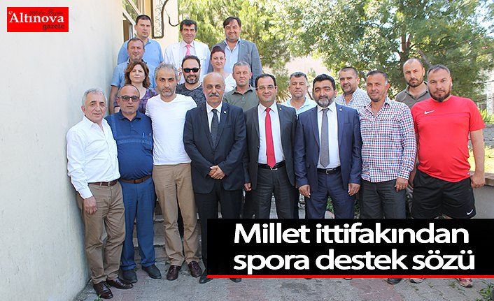 Millet ittifakından spora destek sözü