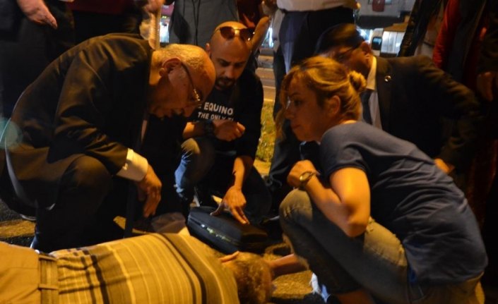 Yaralıya ilk müdahaleyi milletvekili adayı yaptı