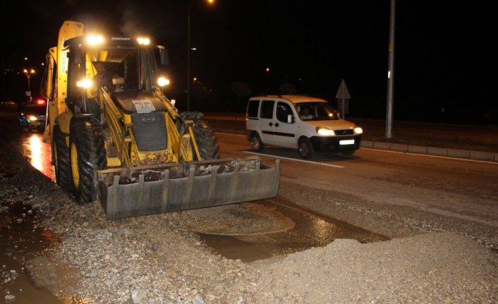 Havza'da sağanak etkili oldu