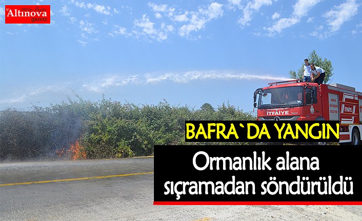 Ormanlık alana sıçramadan söndürüldü
