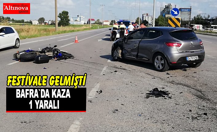 Bafra`da kaza 1 yaralı