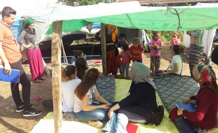 Fındık bahçelerinden okul sırasına