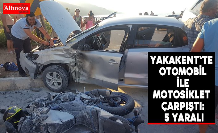 Samsun'da otomobil ile motosiklet çarpıştı: 5 yaralı