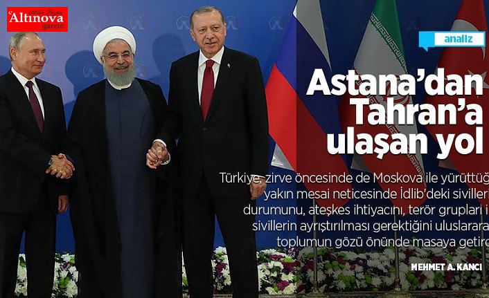 Astana'dan Tahran'a ulaşan yol