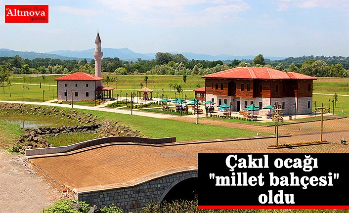 Çakıl ocağı "millet bahçesi" oldu
