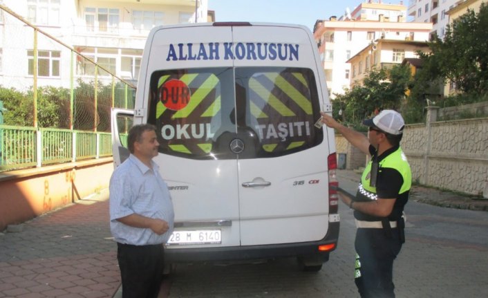 Görele'de okul servis araçları denetlendi