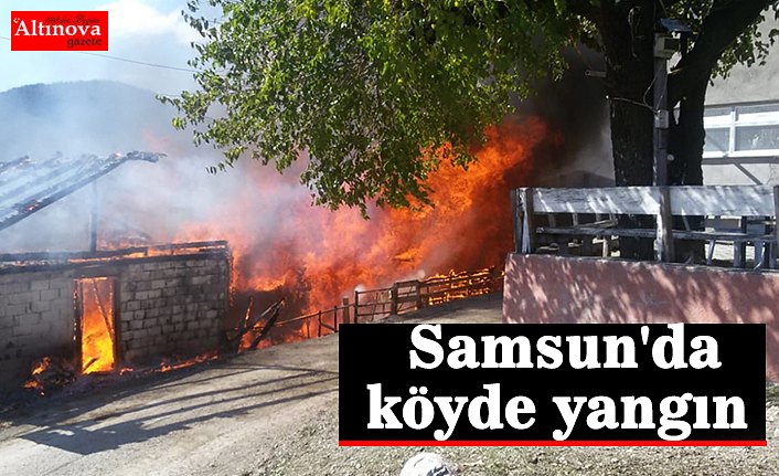  Samsun'da köyde yangın