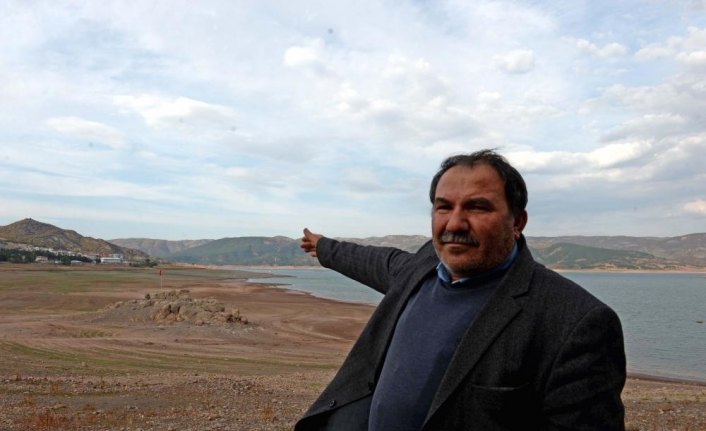 Almus Barajı Gölü'nde su seviyesi azaldı