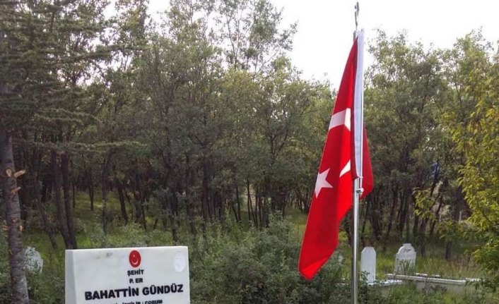 Çorum'da şehit kabirleri onarılıyor