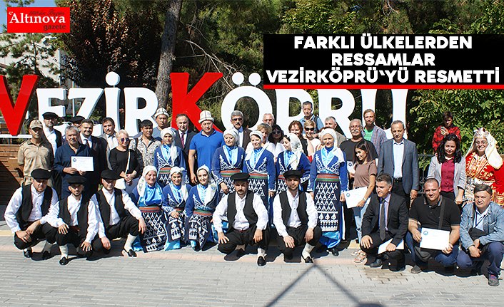 Farklı ülkelerden ressamlar Vezirköprü'yü resmetti