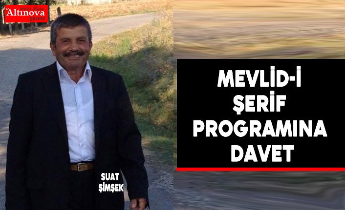 Mevlid-i Şerif programına davet