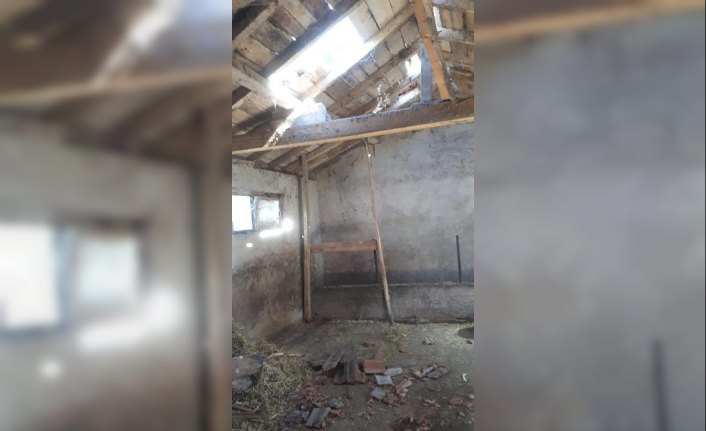Onarmaya çalıştığı ahırın çatışından düştü