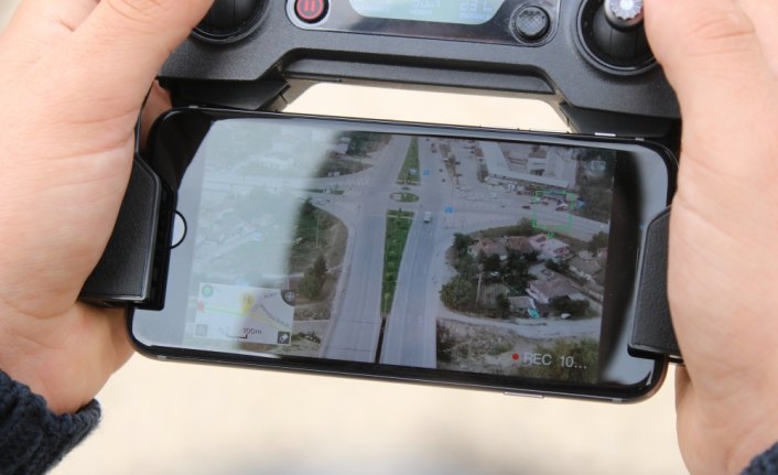 Tokat'ta havadan trafik denetimi