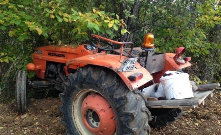 Traktör ağaca çarptı: 1 ölü, 1 yaralı