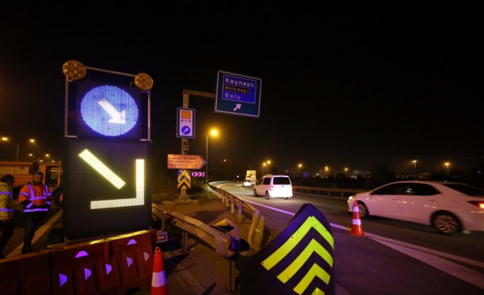 Anadolu Otoyolu Kaynaşlı-Abant kavşakları ulaşıma kapatıldı