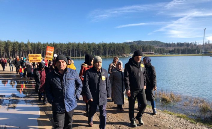 Kadına şiddete karşı yaylada yürüdüler