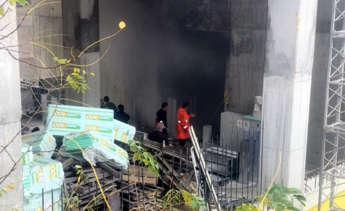 Zonguldak'ta hastane inşaatında yangın