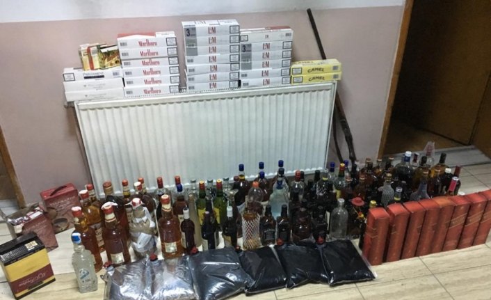Zonguldak'ta kaçak içki ve sigara operasyonu