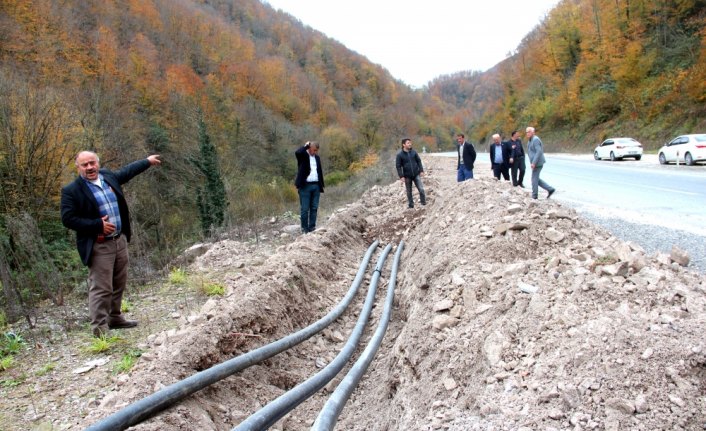 Zonguldak'ta su hattı çalışmaları