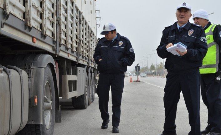 Çorum'da kış lastiği denetimi