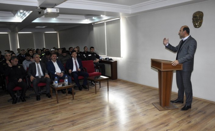 Gümüşhane Emniyetinden yangın eğitimi ve tatbikatı