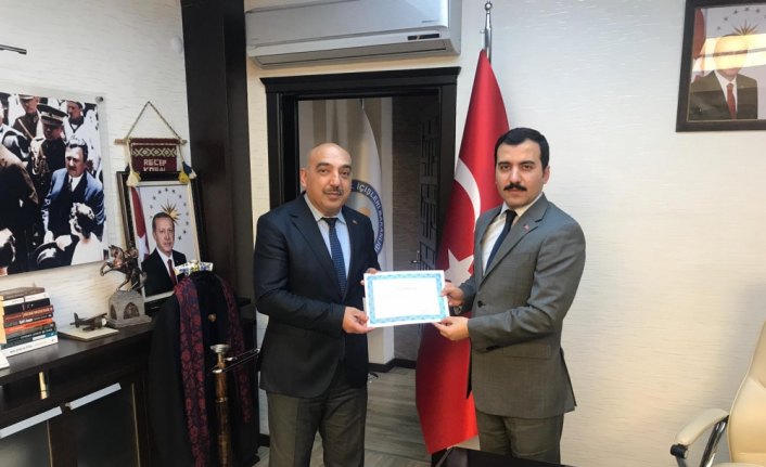 Kavak Milli Eğitim Müdürlüğüne başarı belgesi