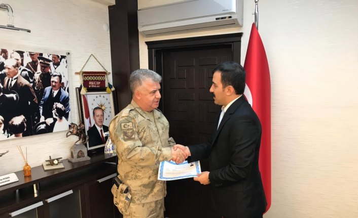 Kavak'ta jandarma personeline başarı belgesi