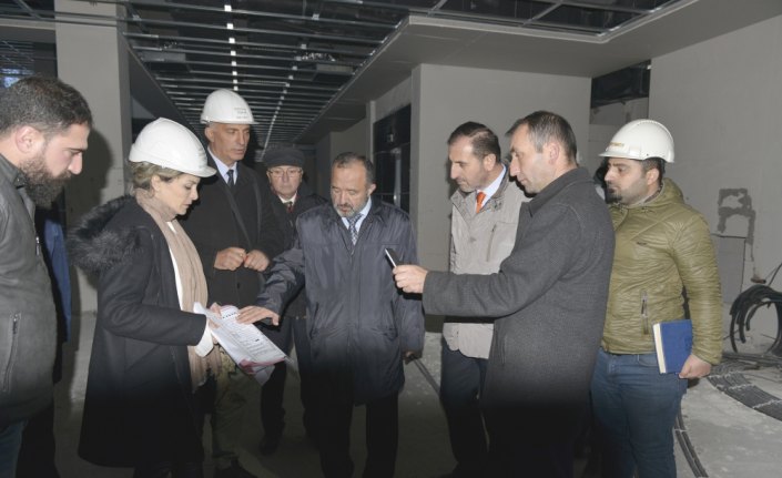 Rektör Çufalı'dan yeni kütüphane binasında inceleme