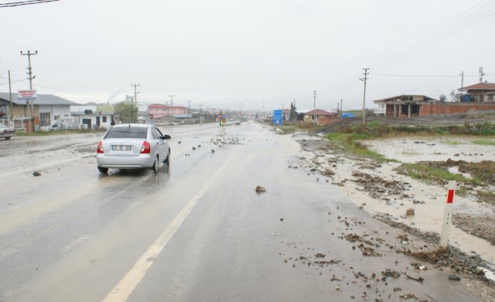 Samsun'da sulama borusu patladı