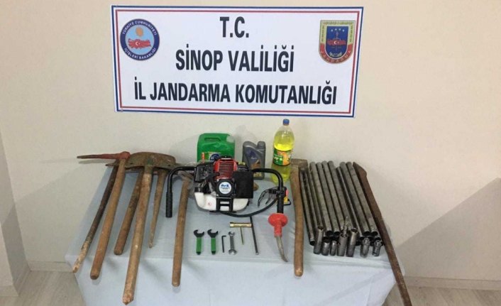 Sinop'ta kaçak kazı operasyonu